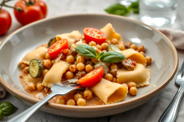 Tortellini mit Gemüsesoße