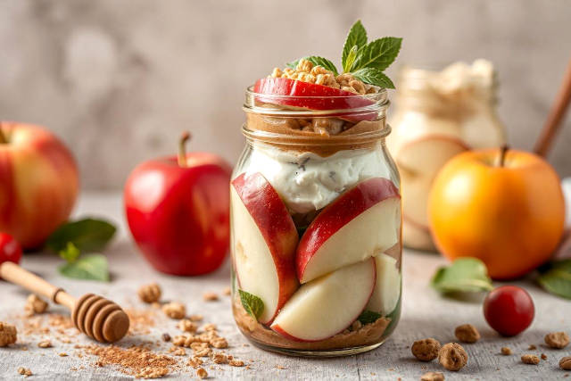 Apfelsalat mit Granola